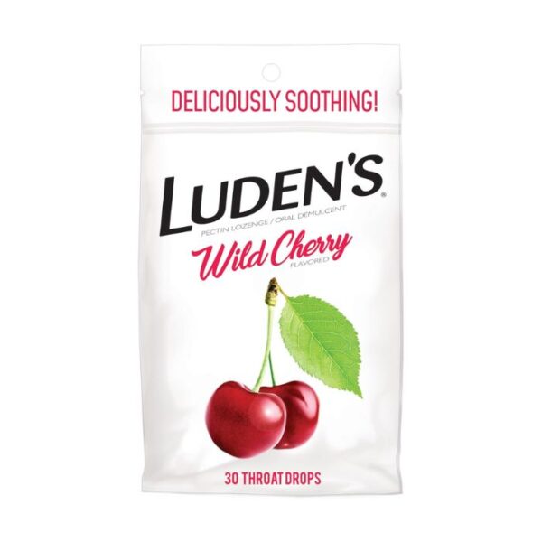 Luden's Wild Cherry Throat Drops Delicious Soothing